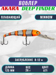 Воблер Akara Deep Finder 125F 26г DF125F-A71