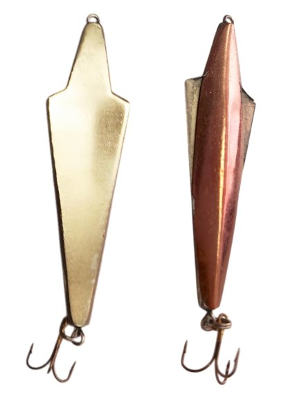 Блесна зимняя Бор Плюс двусторонняя 10 с подвес. тр. ник/медь