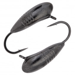 Мормышка вольфрамовая Condor Овсинка с ушком и рисками d 3,0 мм, вес 0,5 гр, черный никель 10 шт